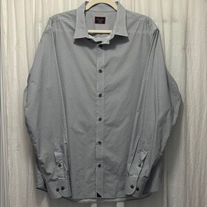 UNTUCKit Shirt Men's XXL Blue Patterned Office Business Button Down